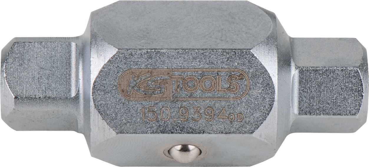 KS TOOLS Stecknüsse für Ölablassschrauben, 6-kant 12mm+4-kant 11mm (150.9394)