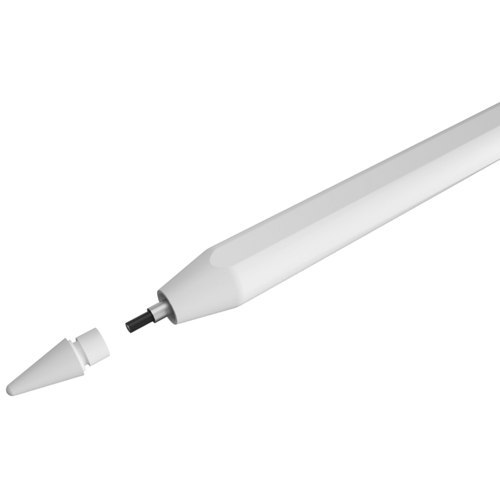 DEQSTER Pencil Lite Aktive Stylusspitze extra fein Weiß (2 Stk.)