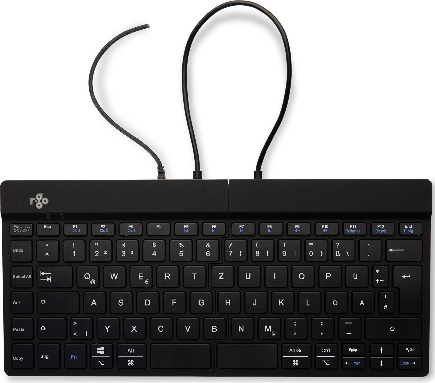 R-Go Tools Ergonomische Tastatur Split Break QWERTZ Schwarz