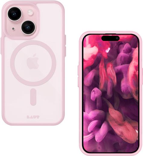 LAUT Huex Protect. Etui-Typ: Cover, Markenkompatibilität: Apple, Kompatibilität: iPhone 15, Maximale Bildschirmgröße: 15,5 cm (6.1"), Oberflächenfärbung: Monochromatisch, Produktfarbe: Pink, Transparent (L_IP23A_HPT_P)
