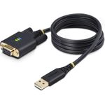 StarTech.com 3ft (1m) USB to Null Modem Serial Adapter Cable, Interchangeable DB9 Screws/Nuts, COM Retention, USB-A to RS232, FTDI, Level-4 ESD Protection, Windows/macOS/ChromeOS/Linux (1P3FFCNB-USB-SERIAL)