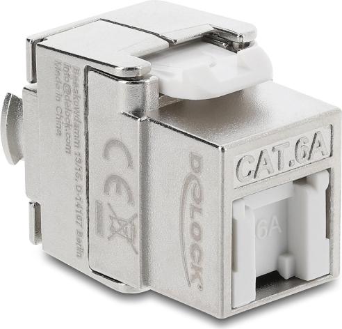 Delock Keystone Modul RJ45 Buchse zu LSA Cat.6A geschirmt (90706)