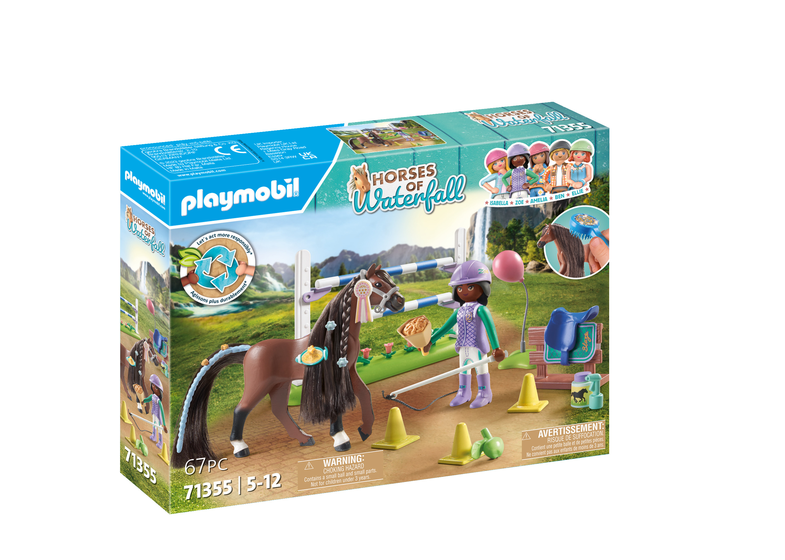 Playmobil Horses of Waterfall Zoe & Blaze mit Turnierparcours
