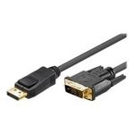 Wentronic Goobay DisplayPort zu DVI-D Adapterkabel 1.2, Schwarz, 3 m - DisplayPort-Stecker > DVI-D-Stecker Dual-Link (24+1-Pin) (51962)