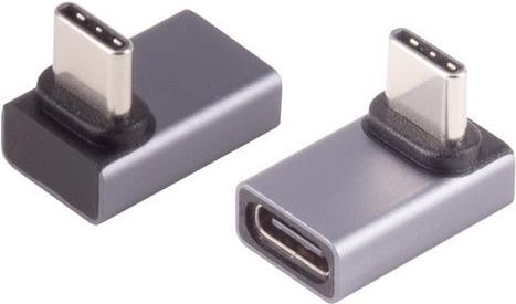 S/CONN maximum connectivity USB-C® Adapter, 4.0, 90° Winkel oben/unten, Pro (13-60002)