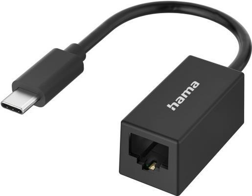 Hama Classic Line Netzwerk-Adapter, USB-C-Stecker - LAN/Ethernet-Buchse, Gigabit Ethernet (00300023)