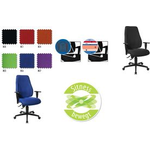 Topstar Bürodrehstuhl "Lady Sitness", Stoff, schwarz stufenlose Sitzhöhenverstellung (TÜV geprüft), ausgeformte (LT0BK BC0)