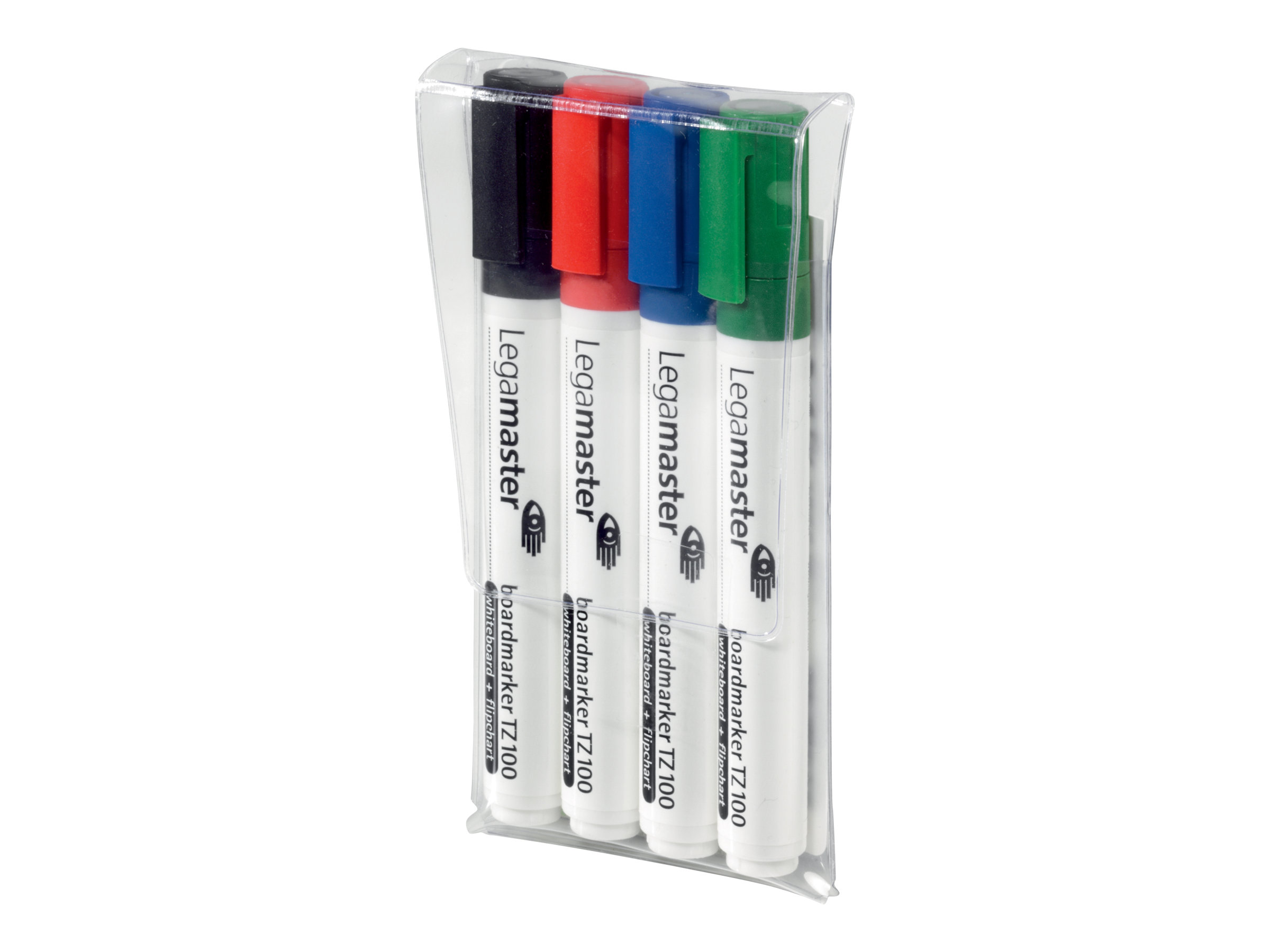 Legamaster TZ 100 Marker 4 Stück Schwarz, Blau, Grün, Rot