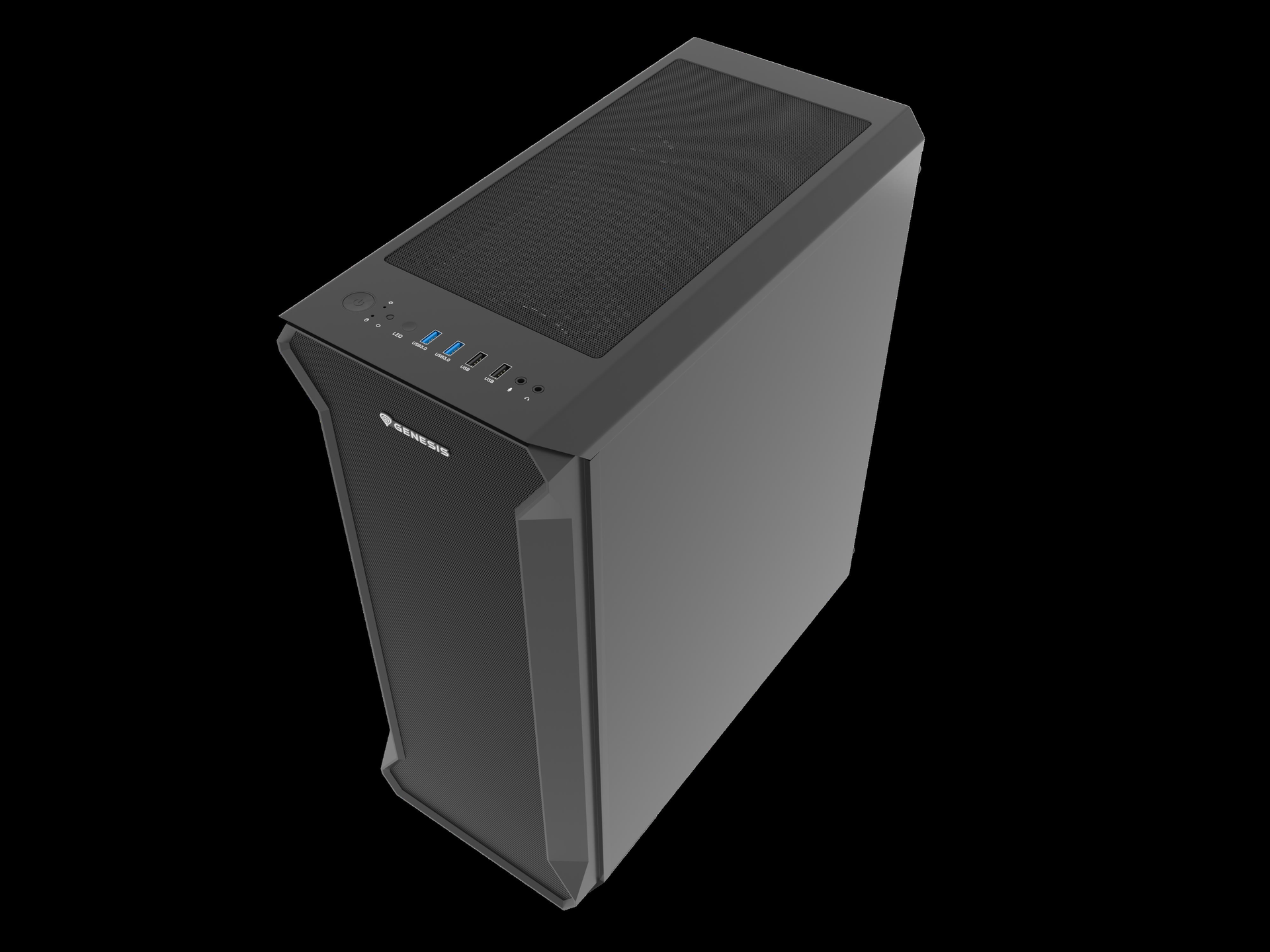 Genesis Irid 505F Midi Tower Sichtfenster Schwarz
