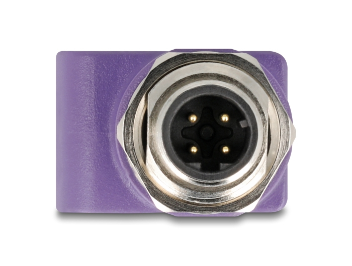 Delock 60669 Netzwerkadapter M12-D 4-polig zu RJ45 Cat.5e Violett