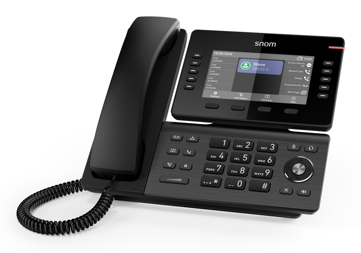 Snom D815WB VoIP-Telefon mit 5"-IPS-Display, WLAN und PoE – Gun Metal Black