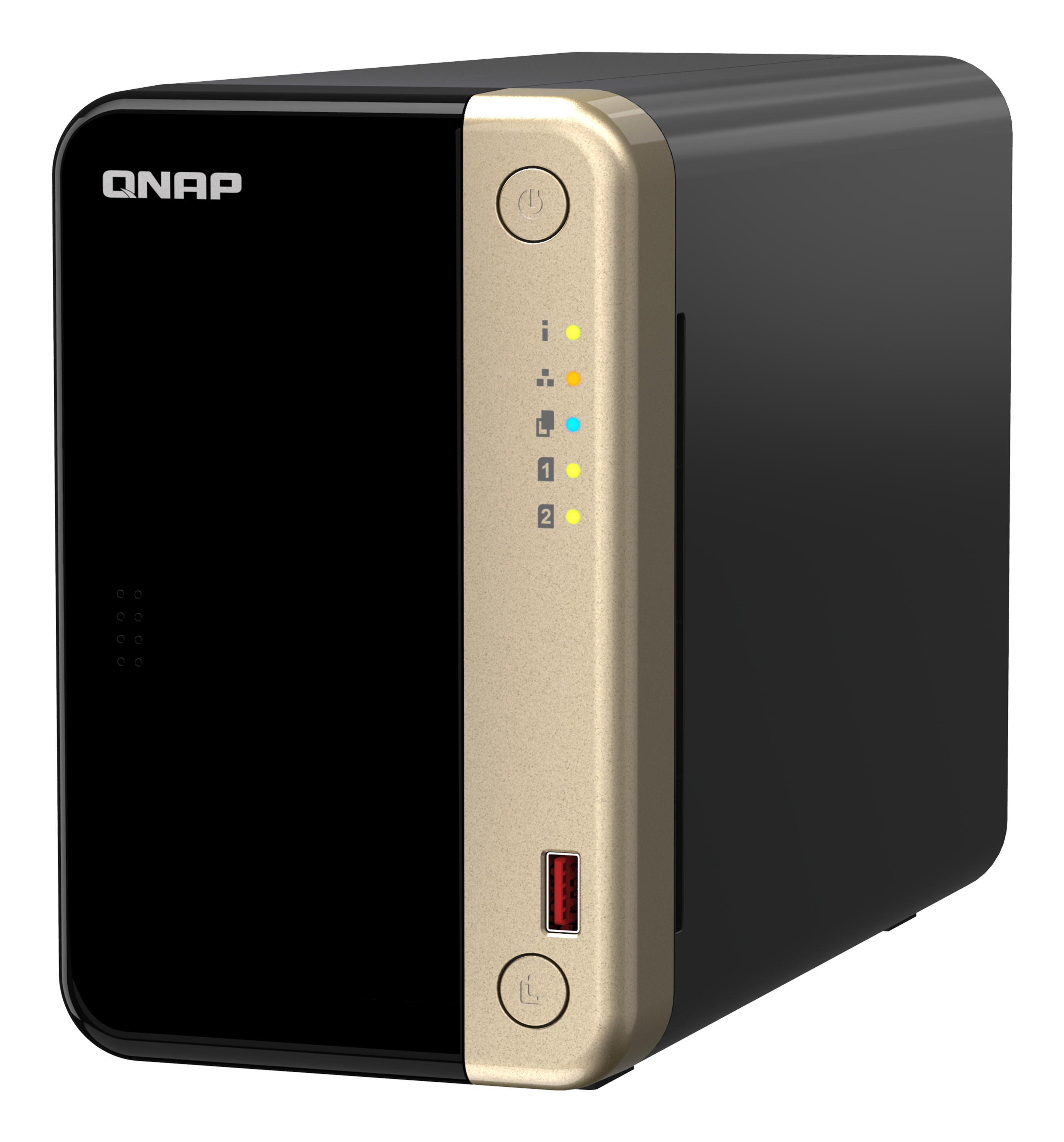 QNAP TS-264 NAS-Server 2 Schächte 8 GB RAM Schwarz, Gold