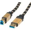 ROLINE GOLD USB 3.0 Kabel, Typ A-B 3,0m (11.02.8903)