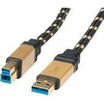ROLINE GOLD USB 3.0 Kabel, Typ A-B 3,0m (11.02.8903)