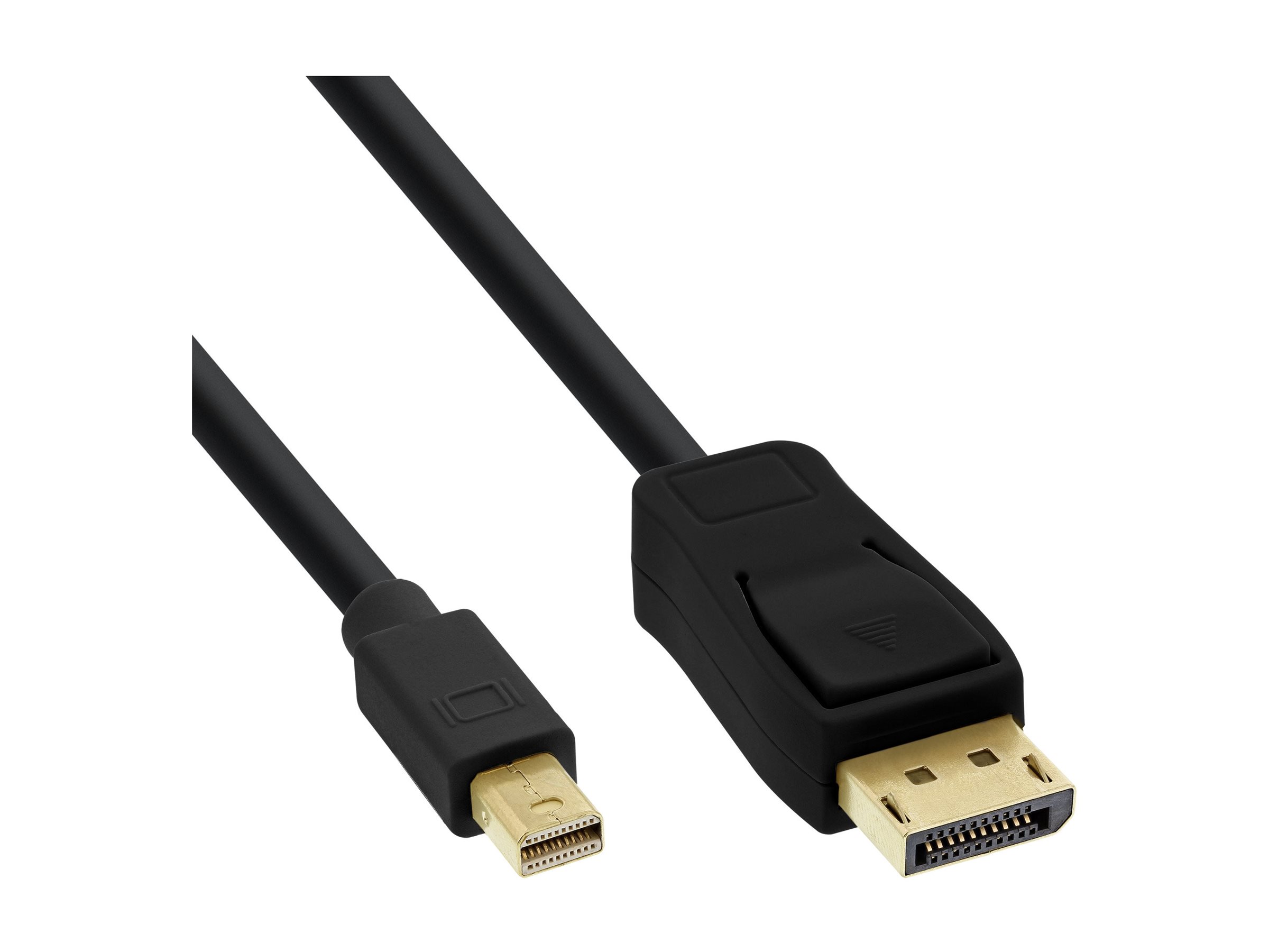 InLine 17132S DisplayPort-Kabel Mini DisplayPort zu DisplayPort 2 m Schwarz