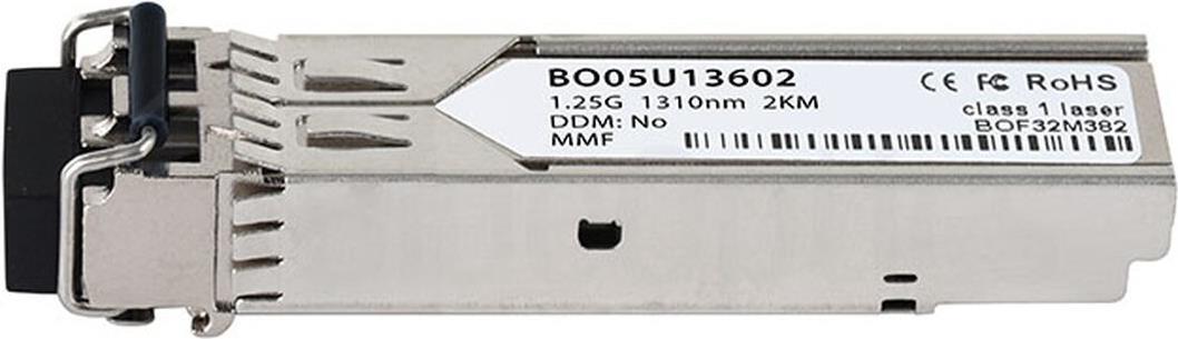 Kompatibler Black Box LFP412 BlueOptics BO05U13602D SFP Transceiver, LC-Duplex, 1000BASE-X, Multimode Fiber, 1310nm, 2KM, DDM, 0°C/+70°C (LFP412-BO)