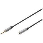 DIGITUS Audiokabel 3,5-mm-Klinkenstecker weiblich zu Stereo Mini-Klinkenstecker männlich (DB-510210-030-S)