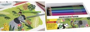 EBERHARD FABER Dreikant-Buntstift COLORI Jumbo, 72er Box dreieckig, dick, Minenstärke: 5 mm, bruchfeste Mine, - 1 Stück (511471)