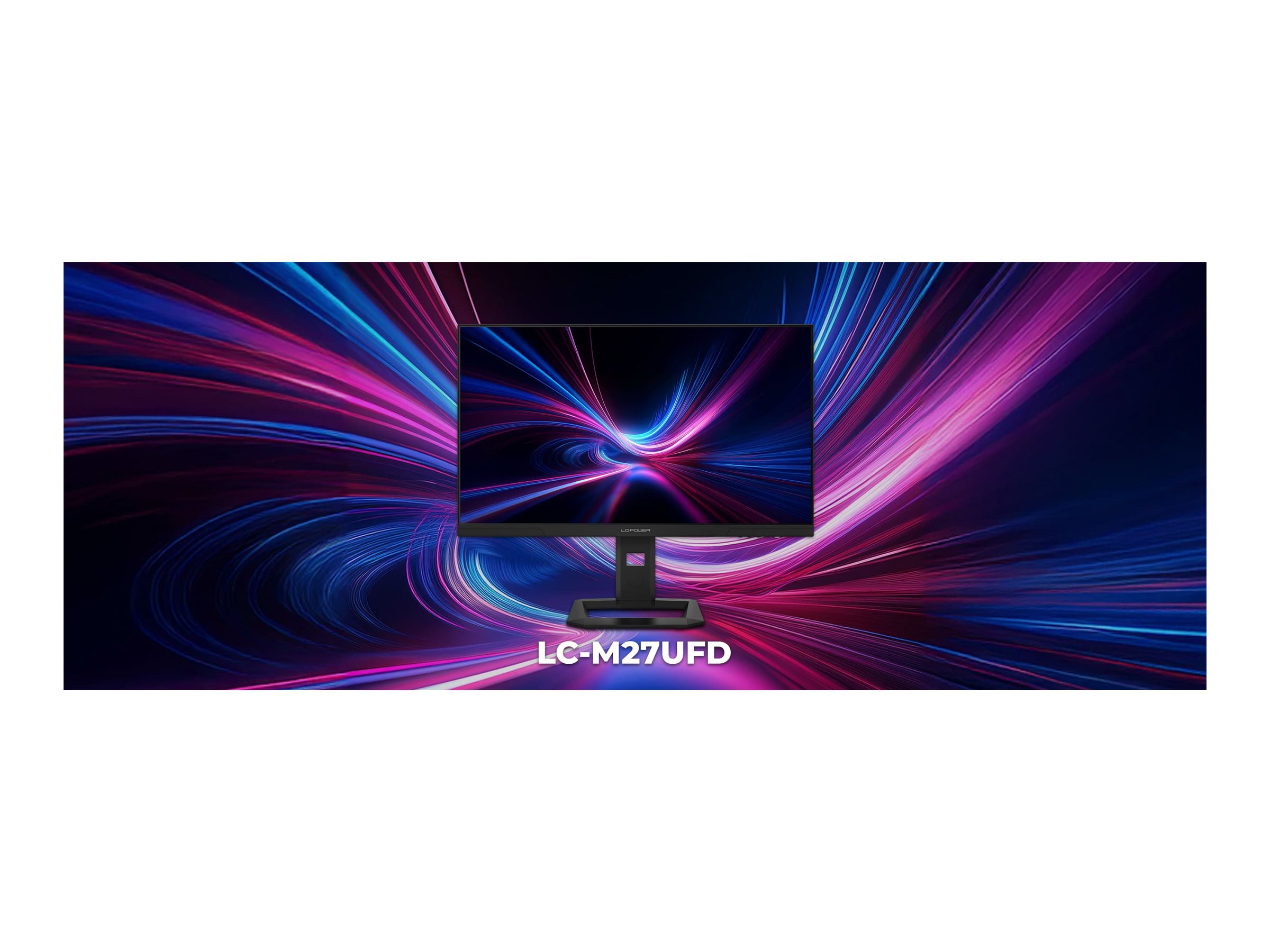 LC-Power LC-M27UFD 27" (68,58cm) schwarz 3840x2160 1xDisplayPort 1.4 / 2x HDMI 2.1 (LC-M27UFD)