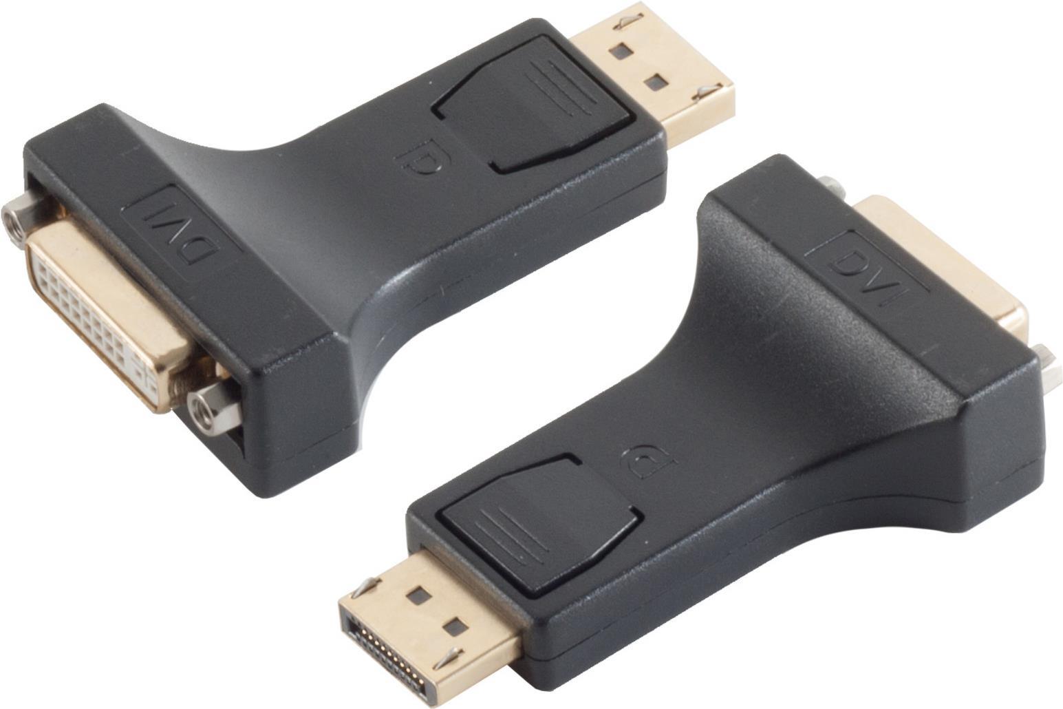 shiverpeaks ®-BASIC-S--Adapter, Displayport-Stecker auf DVI-Kupplung (24+1), vergoldete Kontakte (BS77402)