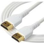 StarTech.com RHDMM2MPW HDMI Kabel (4K 60Hz, 2m, High Speed, HDMI 2.0, TPE- Kabel, mit Ethernet, robust, Aramidfaser) weiß (RHDMM2MPW)