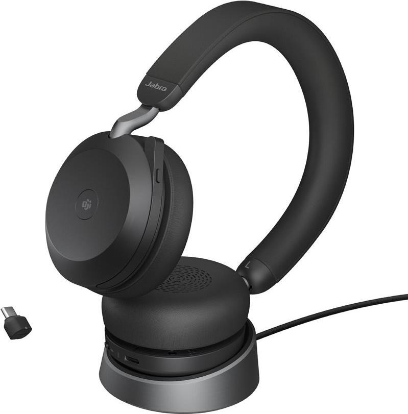Jabra Evolve2 75 On-Ear Headset Bluetooth ANC USB-C Schwarz