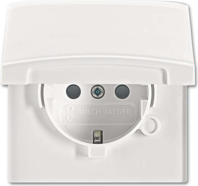 Busch-Jaeger 2064-0-0294. Buchsen-Typ: CEE 7/3, Anzahl der Pole: 2P+E. Produktfarbe: Weiß, Internationale Schutzart (IP-Code): IP44. Eingangsspannung: 250 V, Stromstärke (maximal): 16 A. Breite: 70 mm, Höhe: 62 mm (2064-0-0294)