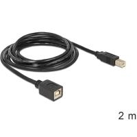 Delock Verlängerungskabel USB 2.0 B Stecker > B Buchse 2 m (83427)