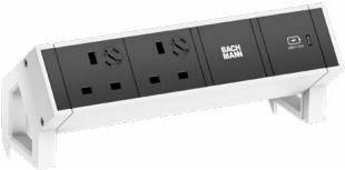 Bachmann DESK2 2xUK 1xUSB A&C 22W 0,2m (902.944)