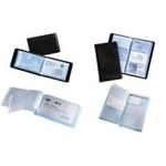 sigel Visitenkarten-Mappe, Lederoptik, schwarz, matt Album für 120 Karten bis 90 x 58 mm (VZ171)