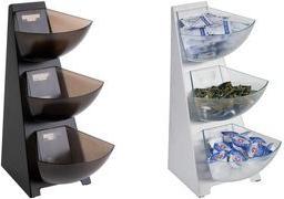 APS Portionsspender MULTI RACK, 3-stufig, Edelstahl schwarz Gestell aus 18/0 Edelstahl matt poliert, 3 Schütten - 1 Stück (11413)