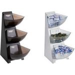 APS Portionsspender MULTI RACK, 3-stufig, Edelstahl schwarz Gestell aus 18/0 Edelstahl matt poliert, 3 Schütten - 1 Stück (11413)