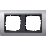 GIRA Event. Produktfarbe: Aluminium, Anthrazit, Design: Schraubenlos. Breite: 90 mm, Höhe: 161,1 mm, Dicke: 1,14 cm (021206)