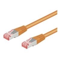 Wentronic Goobay CAT 6 Patchkabel, S/FTP (PiMF), Orange, 0.5 m - LSZH halogenfrei, Kupfer (93467)