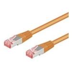 Wentronic Goobay CAT 6 Patchkabel, S/FTP (PiMF), Orange, 0.5 m - LSZH halogenfrei, Kupfer (93467)