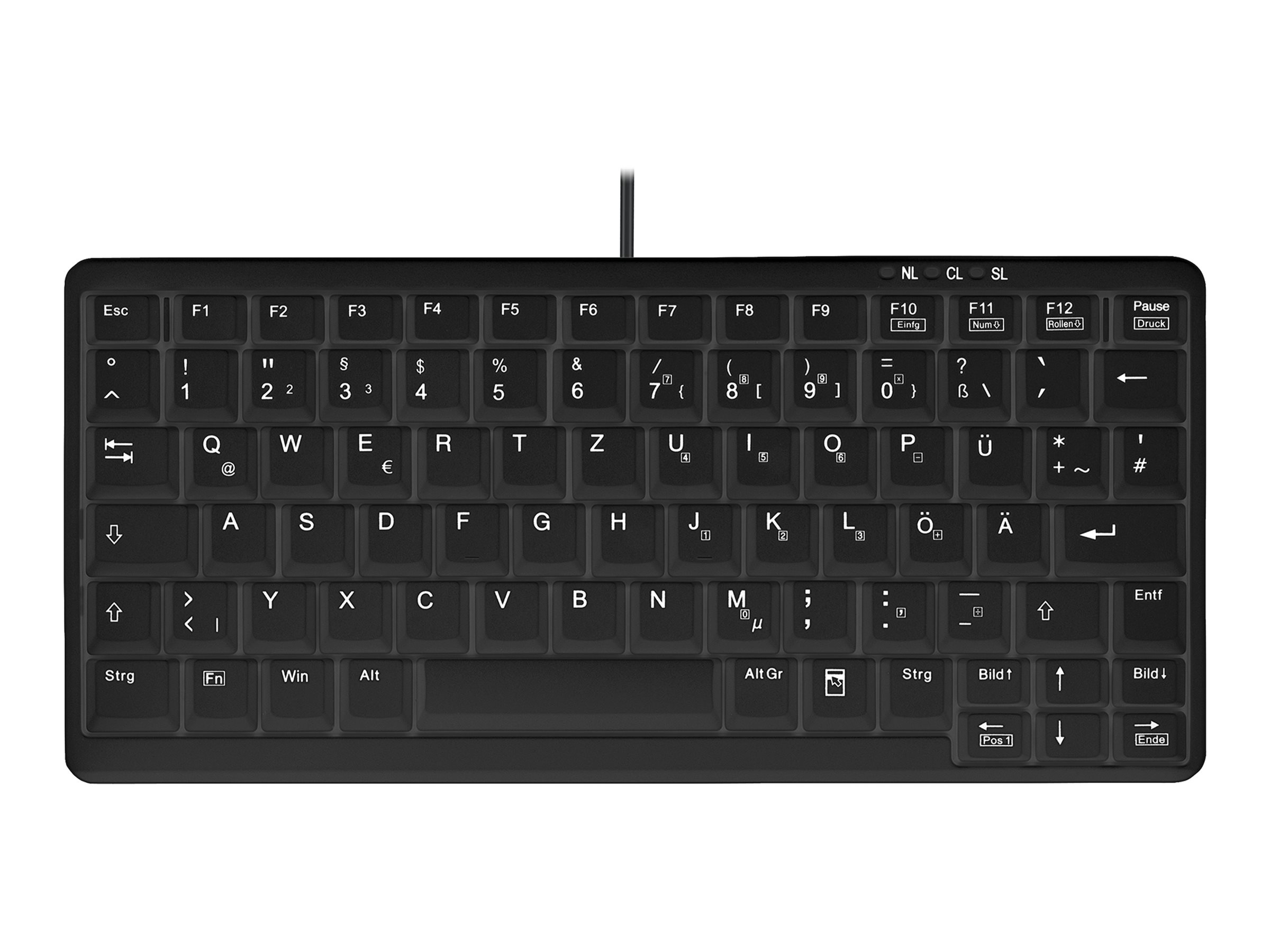 Active Key AK-4100-U Mini Industrietastatur USB Deutsch Schwarz