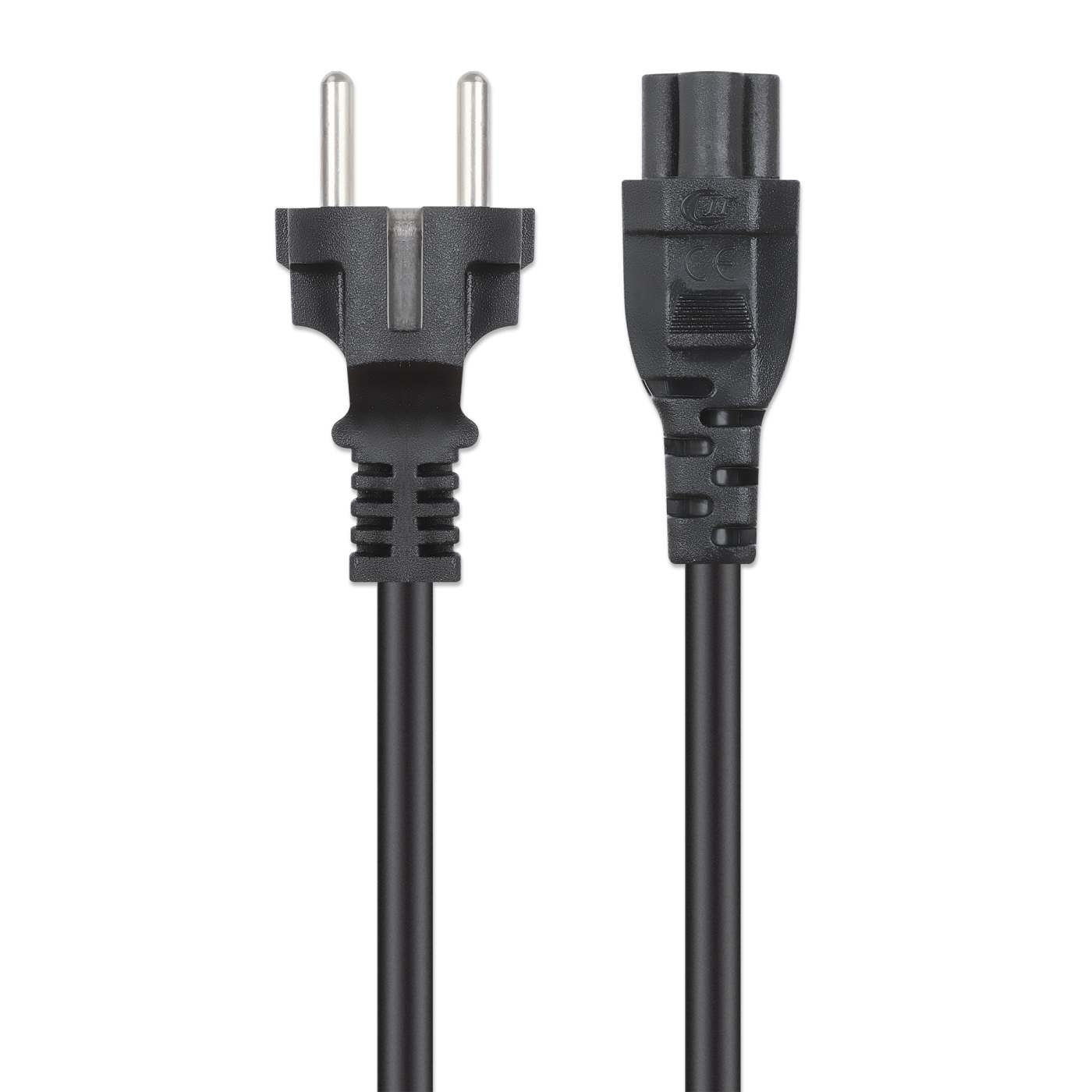 Manhattan Stromkabel CEE 7/7 auf IEC 60320 C5 1 m Schwarz