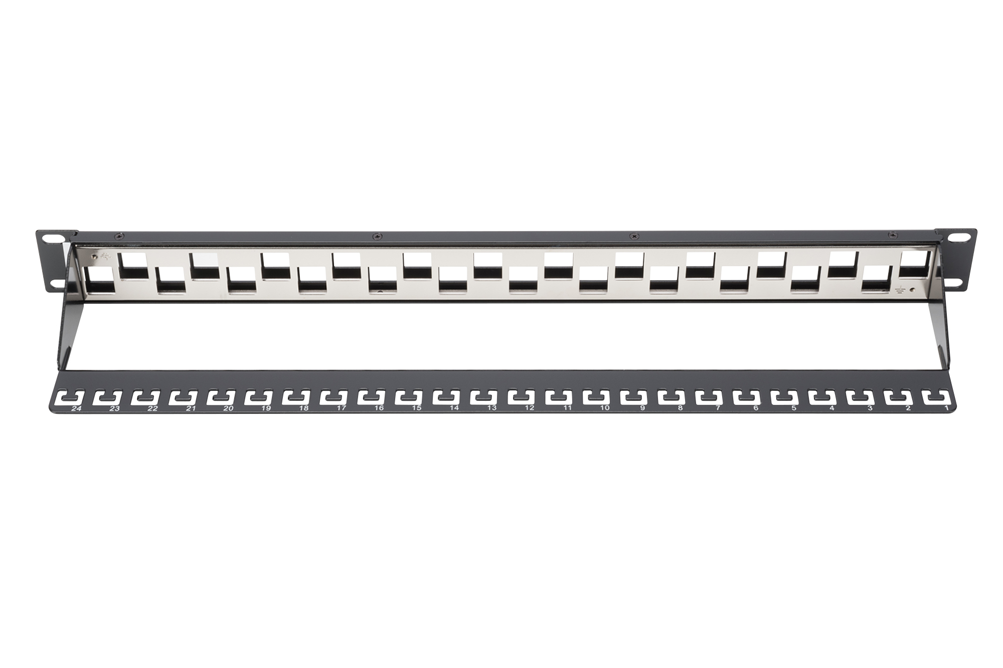 Digitus DIGITUS DN-91412 Modular Patch Panel 24-Port 1U 19" Schwarz RAL 9005