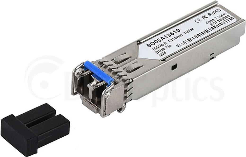 BlueOptics 10060-BO. SFP Transceiver-Typ: Faseroptik, Maximale Datenübertragungsrate: 155 Mbit/s, Schnittstelle: SFP. Produktfarbe: Silber. Gewicht: 20 g. Paketgewicht: 30 g (10060-BO)