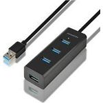 Axago HUE-S2BL Schnittstellen-Hub USB 3.2 Gen 1 (3.1 Gen 1) Type-A 5000 Mbit/s Schwarz (HUE-S2BL)