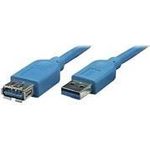 USB3.0 Verlängerungskabel Stecker Typ A - Buchse Typ A, Blau 1 m Hersteller: Techly (ICOC-U3-AA-10-EX)