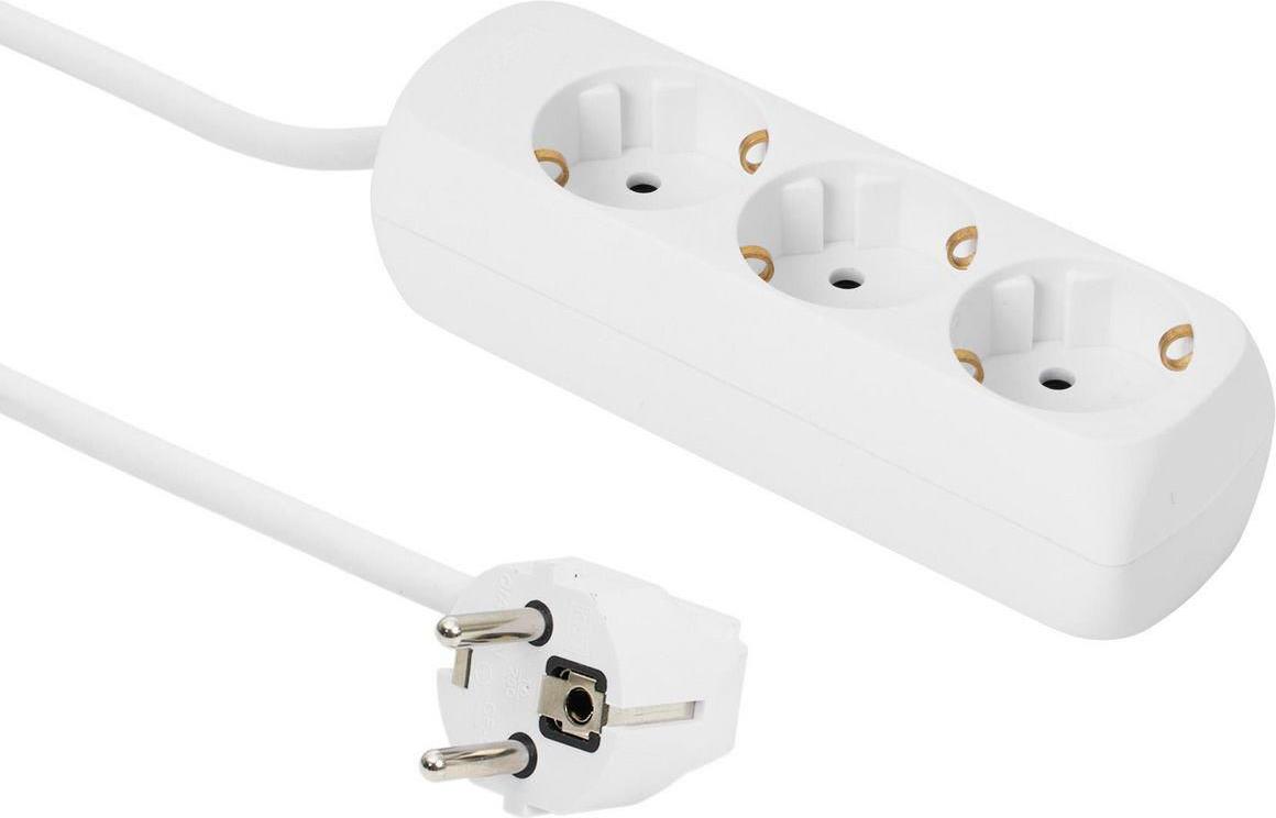 Microconnect 3-way Schuko Socket 5M White. Buchsen-Typ: 3 x Type F. Produktfarbe: Weiß. Gewicht: 300 g. Menge pro Packung: 1 Stück(e), Verpackungsbreite: 202 mm, Verpackungstiefe: 134 mm (GRU0035W)