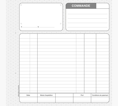Le Dauphin Manifold Commandes Verwaltungsbuch 1173D Triplikat 210 x 210 mm Braun, Weiß