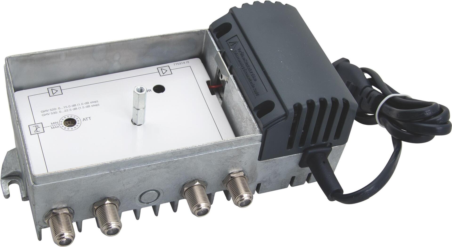 Triax GHV 530 Hausanschlussverstärker 20 dB Schwarz/Silber