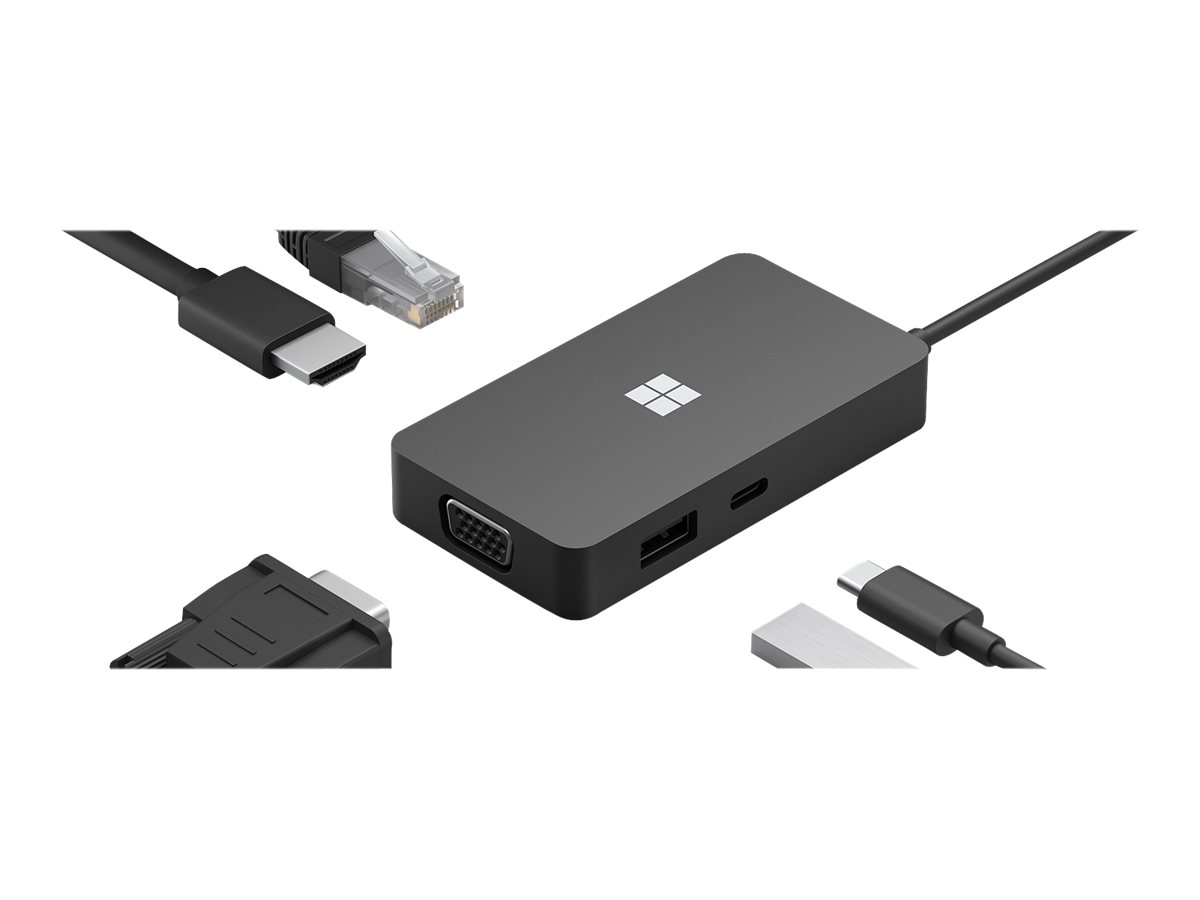 Microsoft Surface USB-C Travel Hub Dockingstation Schwarz
