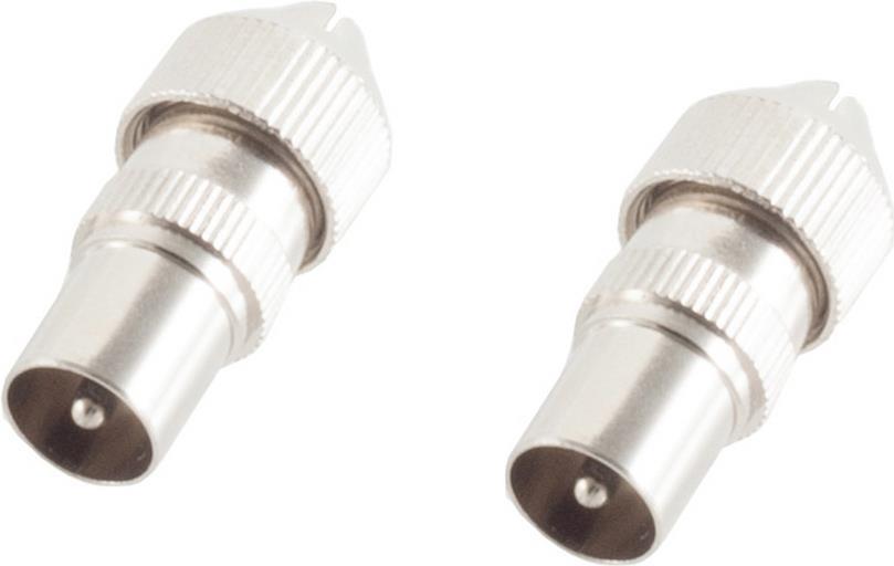 shiverpeaks ®-BASIC-S--2 x Koaxialstecker, Metall (BS82002-2SET)