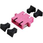 ACT Fiber optic SC duplex adapter multimode OM4. Connectors: SC/SC Sc duplex adapter om4 violet (EA3004)