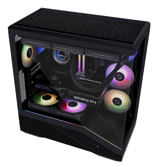 Lian Li Vector V100 Midi-Tower PC-Gehäuse E-ATX Tempered Glass ARGB Schwarz