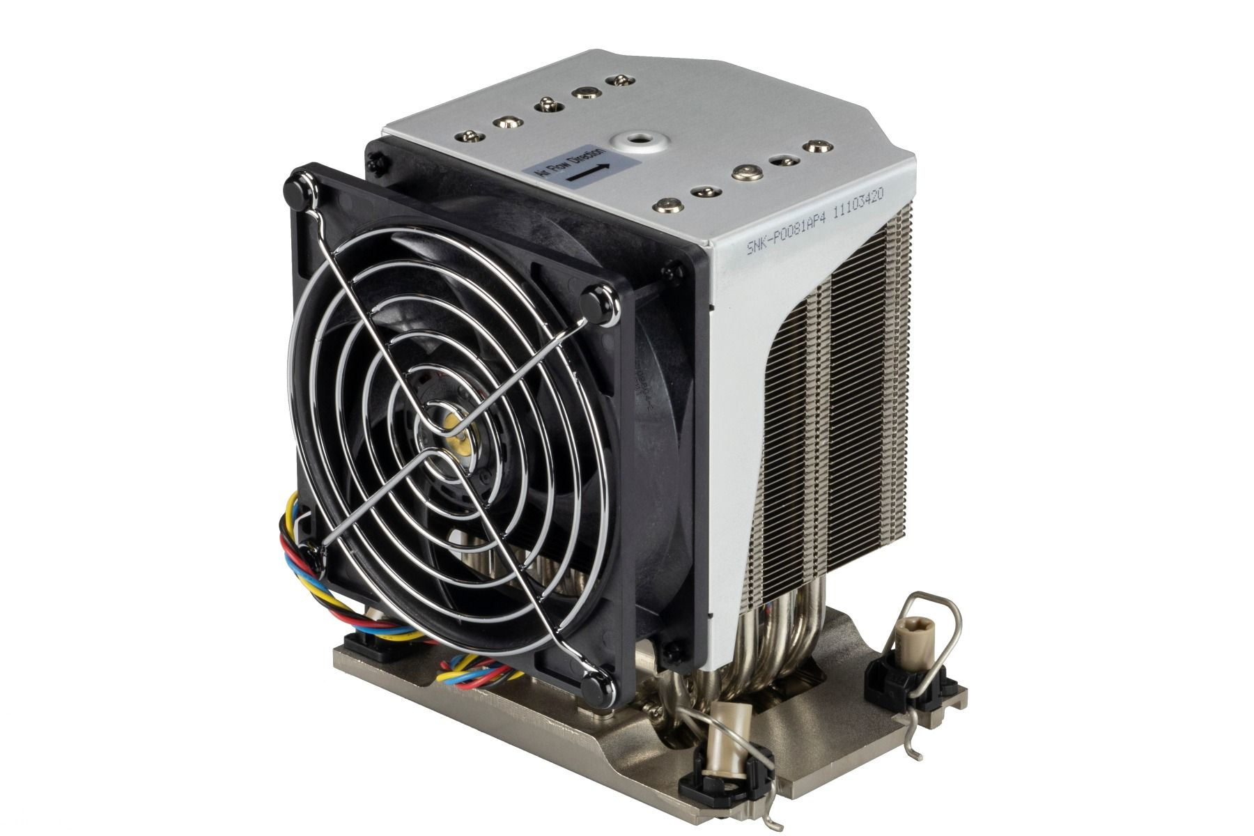 Supermicro SNK-P0081AP4 Prozessorkühler 4U LGA4189 Schwarz, Edelstahl