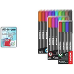 Kores Permanent-Marker "K MARKER FINE", M, 6er Etui Faserschreiber, schnell trocknend, lange Cap-off Zeit, - 1 Stück (M22146)